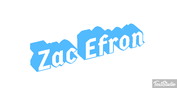 Zac Efron Text effect