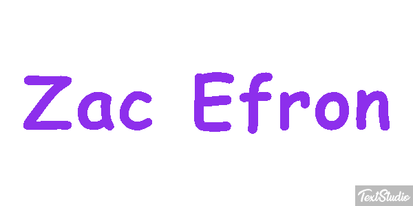 Zac Efron Text effect