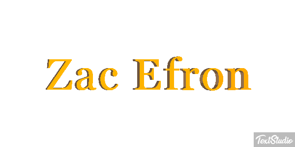 Zac Efron Text effect