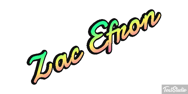 Zac Efron Text effect