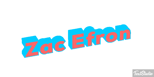 Zac Efron Text effect