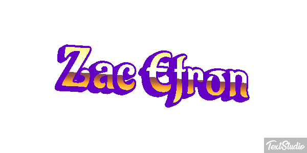Zac Efron Text effect