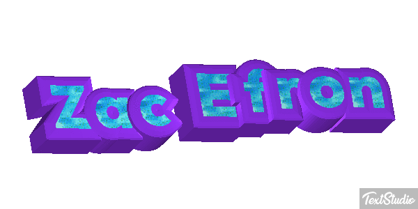 Zac Efron Text effect