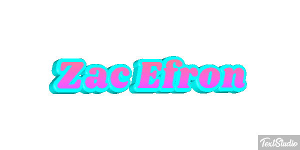 Zac Efron Text effect
