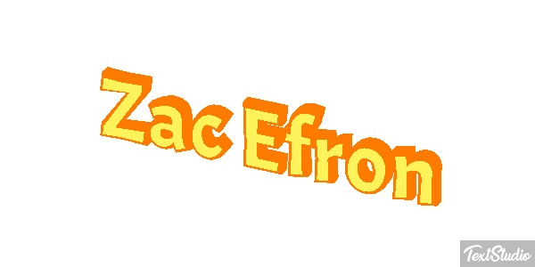 Zac Efron Text effect