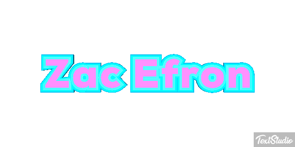Zac Efron Text effect