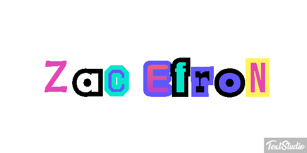 Zac Efron Text effect