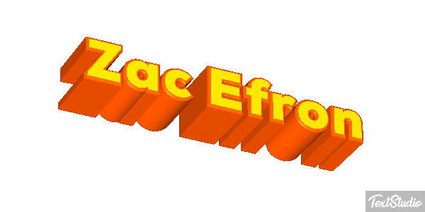 Zac Efron Text effect