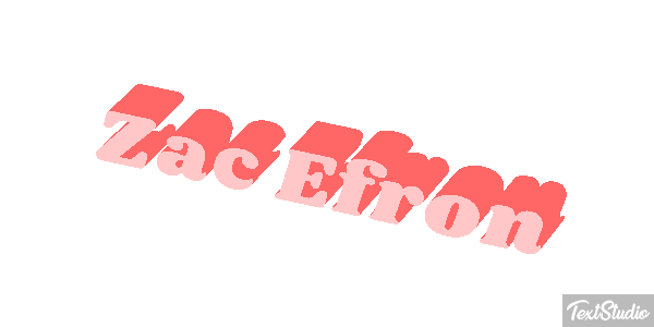 Zac Efron Text effect