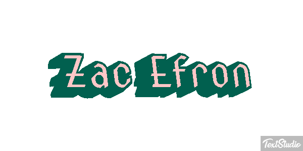Zac Efron Text effect
