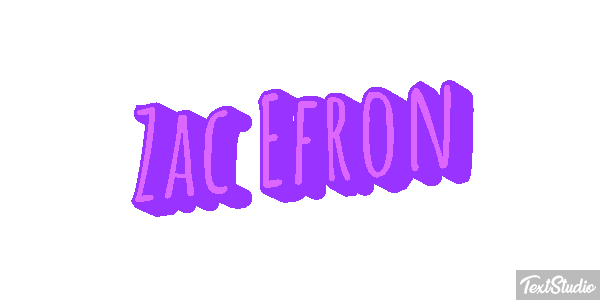 Zac Efron Text effect