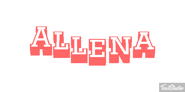 Allena Text effect