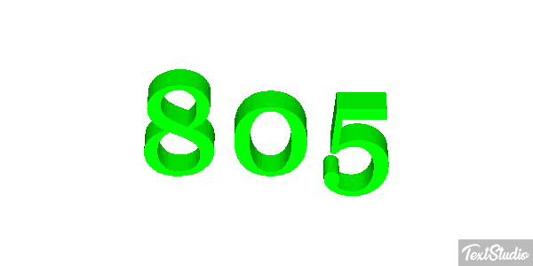 805 Tekst effect