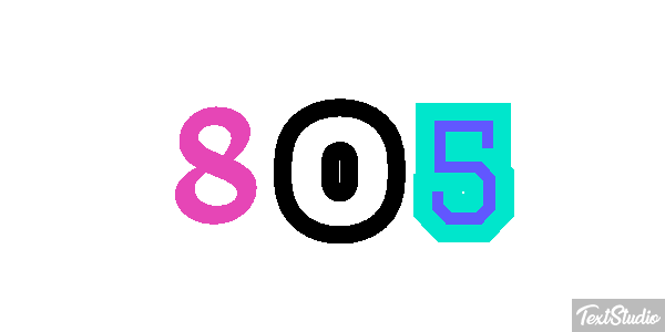 805 Tekst effect