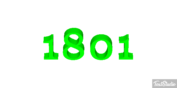 1801 Text effect