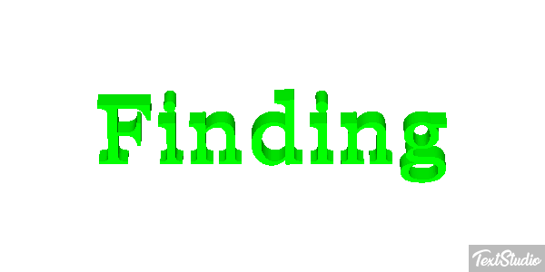 Finding Tekst effect