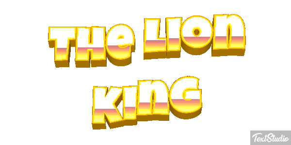 The Lion King Текстовый эффект