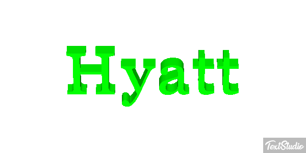 Hyatt Texteffekt