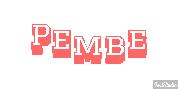 Pembe Efeito do texto