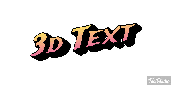 3d Text Efecto de texto