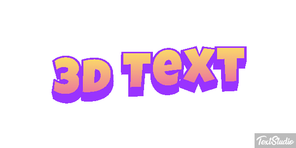 3d Text Efecto de texto