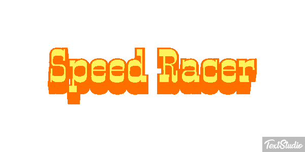 Speed Racer Efekt tekstowy