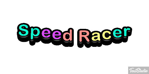 Speed Racer Efekt tekstowy