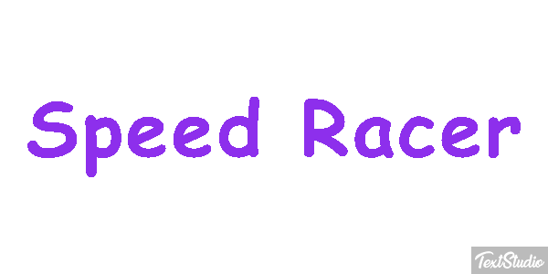 Speed Racer Efekt tekstowy