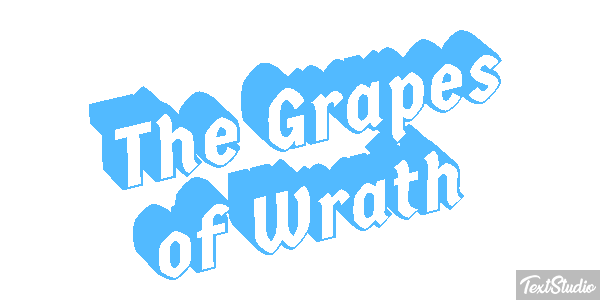 The Grapes of Wrath Text effect