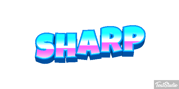 Sharp Efeito do texto
