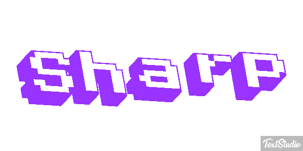 Sharp Efeito do texto
