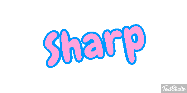 Sharp Efeito do texto