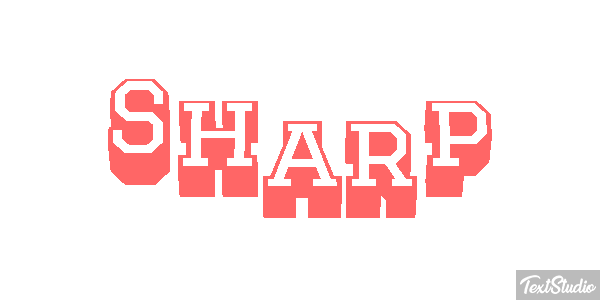 Sharp Efeito do texto