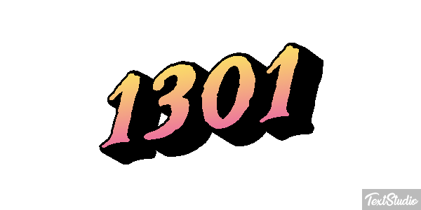 1301 Text effect