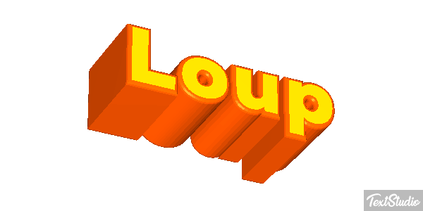 Loup Efecto de texto
