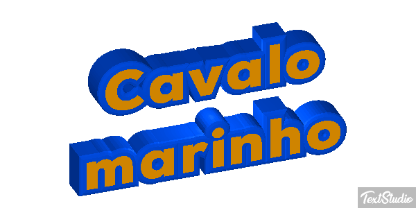 Cavalo marinho Efeito do texto