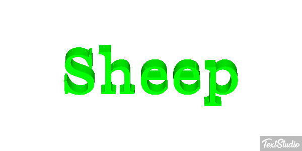 Sheep Text effect