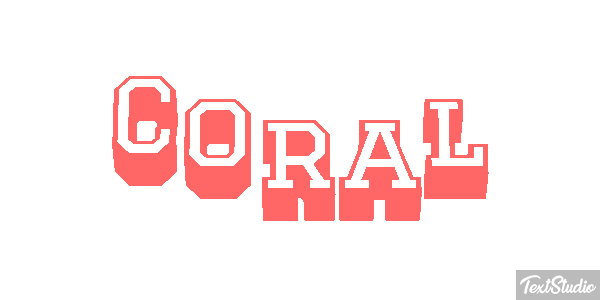 Coral Effet de texte