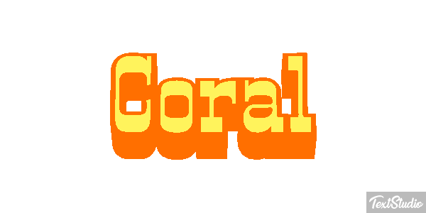 Coral Effet de texte