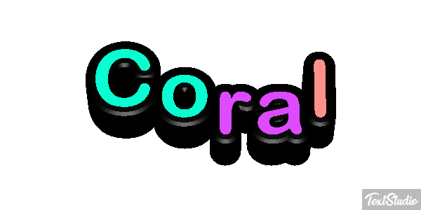 Coral Effet de texte