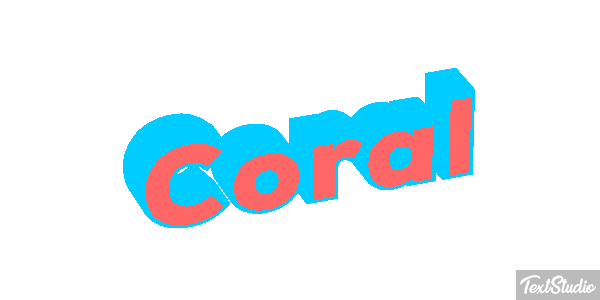 Coral Effet de texte