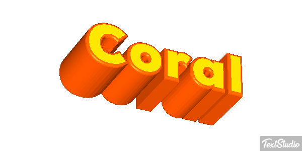 Coral Effet de texte