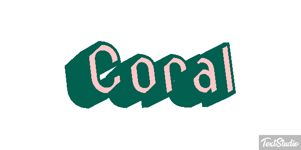 Coral Effet de texte