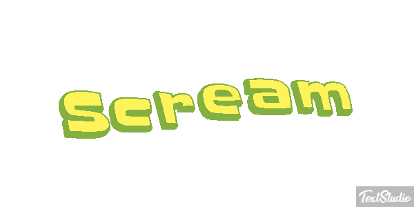 Scream Text effect