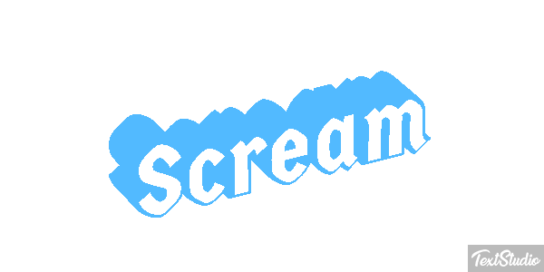 Scream Text effect