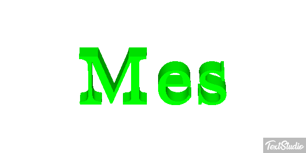 Mês Efeito do texto