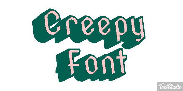 Creepy Font Efeito do texto