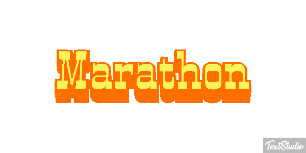 Marathon Efeito do texto