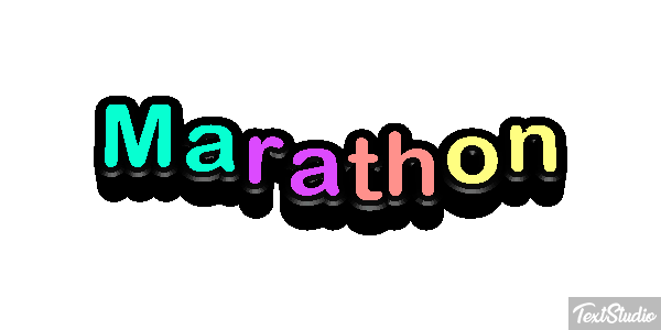 Marathon Efeito do texto