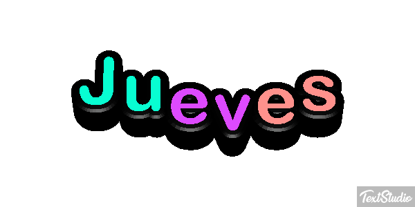 Jueves Efeito do texto